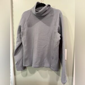 lululemon women’s Cozy Waffle Knit Turtleneck Pullover - Light Gray